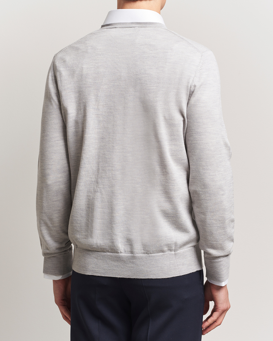 Herre | Trøjer | Charles Tyrwhitt | Pure Merino V-Neck Jumper Silver Grey