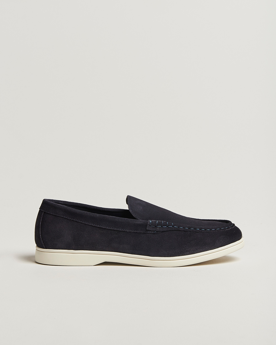 Herre | Loafers | Charles Tyrwhitt | Suede Slip On Loafers Navy