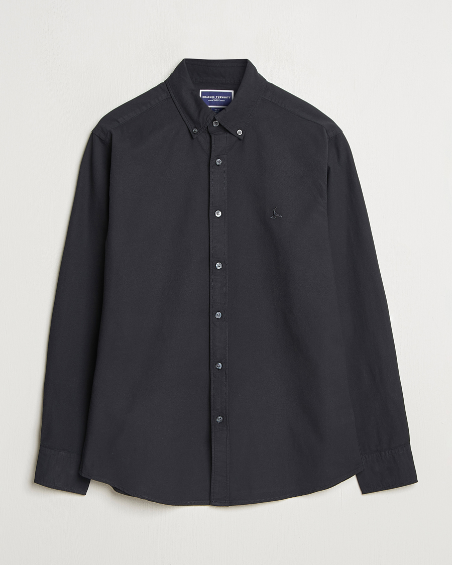Herre | Skjorter | Charles Tyrwhitt | Button Down Stretch Oxford Shirt Black