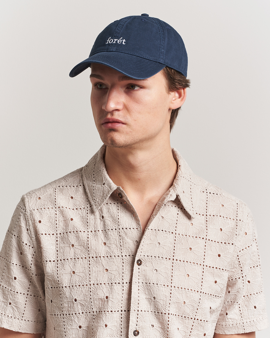 Herre | Hatte & kasketter | Forét | Hawk Washed Cap Navy