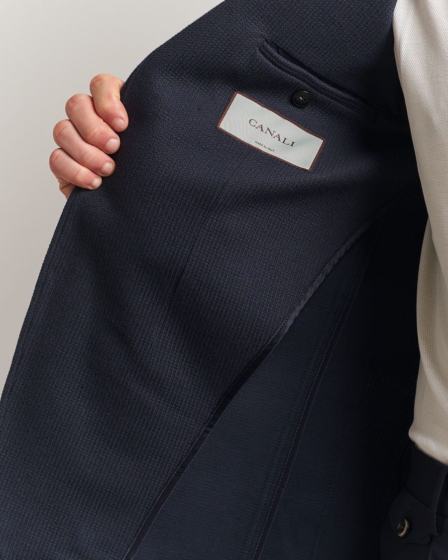 Herre | Blazere & jakker | Canali | Cotton Blend Jersey Blazer Navy