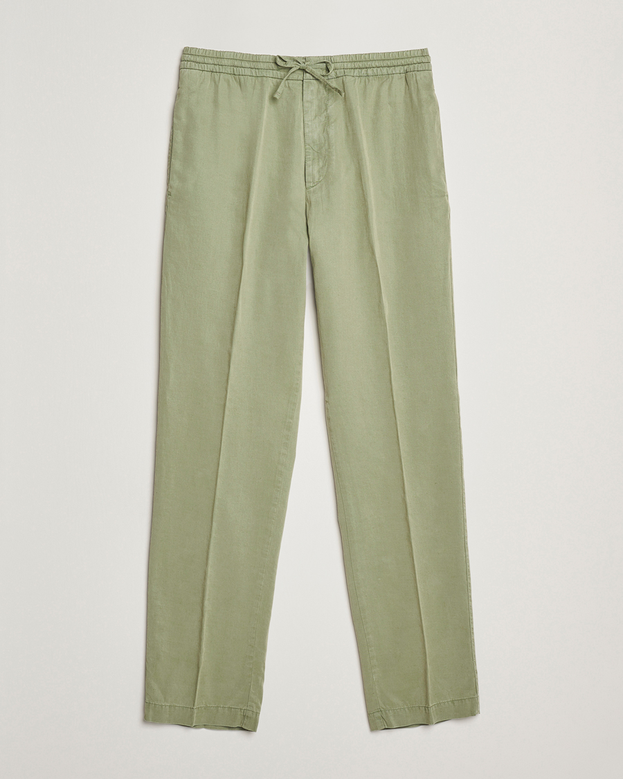 Herre | Bukser | Canali | Drawstring Slacks Military Green