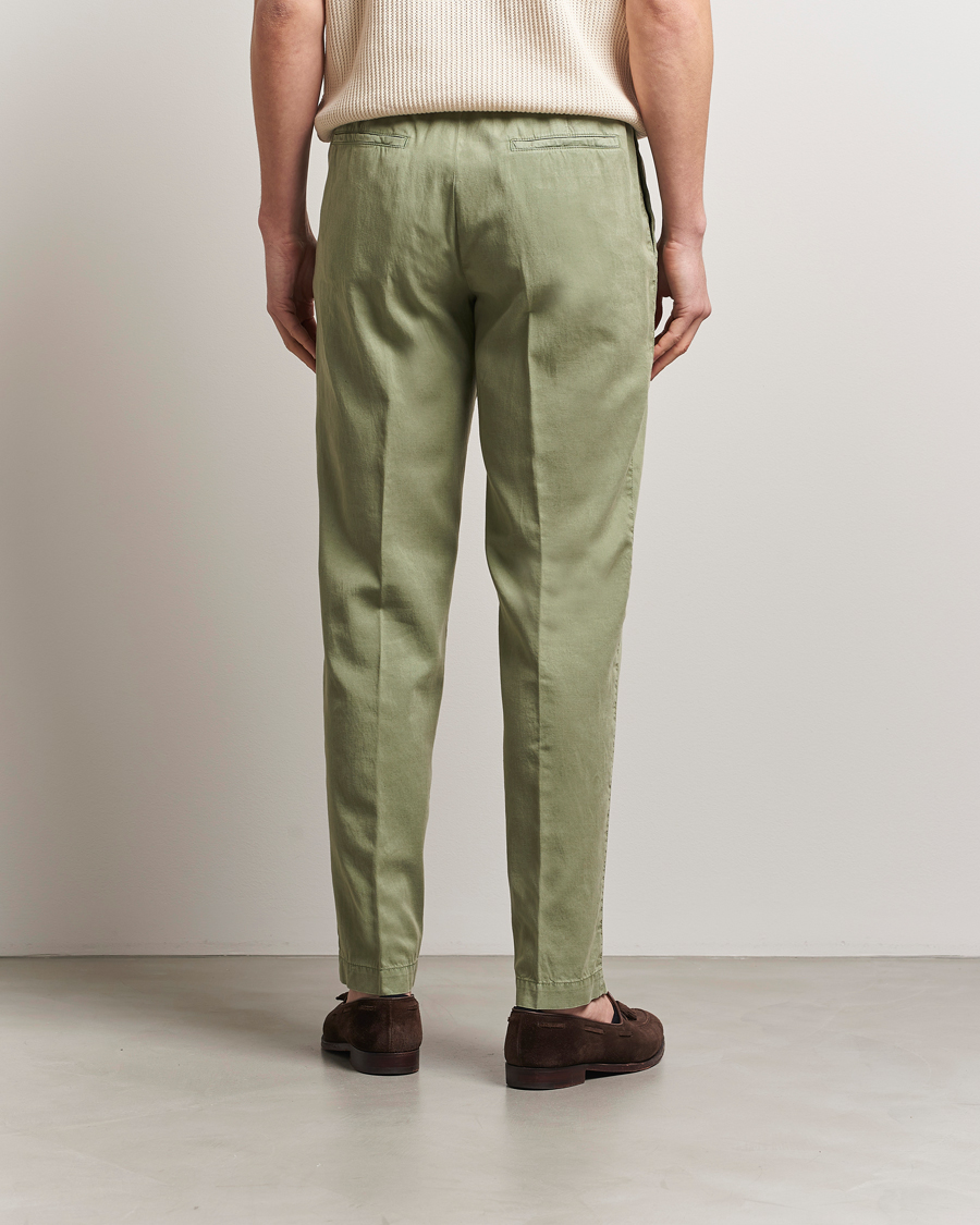 Herre | Bukser | Canali | Drawstring Slacks Military Green