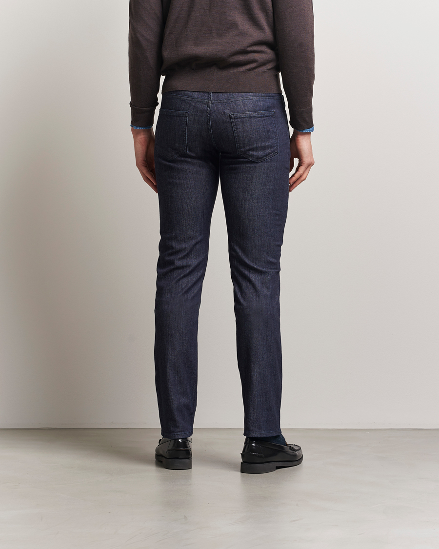 Herre | Jeans | Canali | Slim Fit 5-Pocket Jeans Dark Indigo