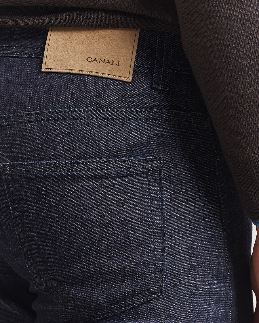 Herre | Jeans | Canali | Slim Fit 5-Pocket Jeans Dark Indigo