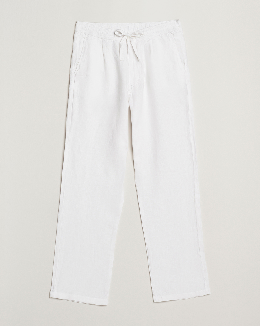 Herre | Bukser | KnowledgeCotton Apparel | Loose Linen Pants Bright White