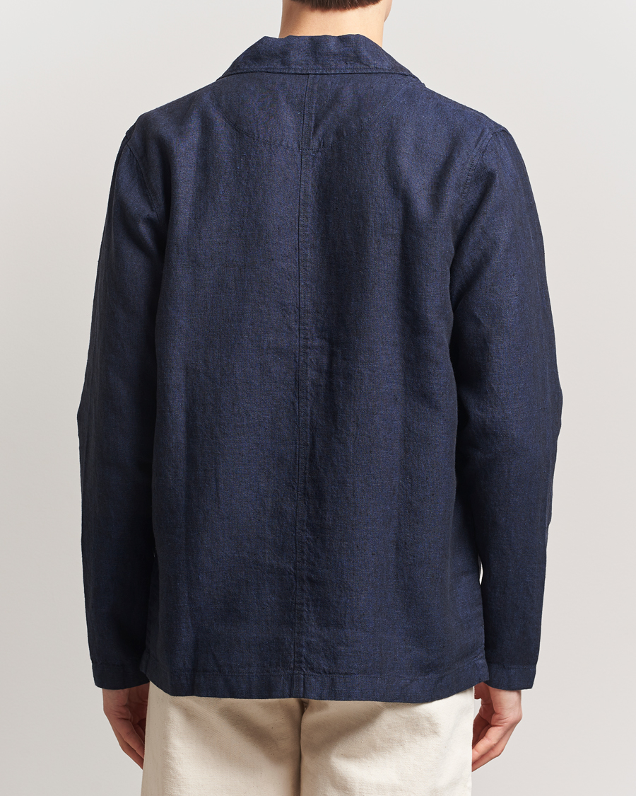 Herre | Skjorter | KnowledgeCotton Apparel | Linen Overshirt Total Eclipse