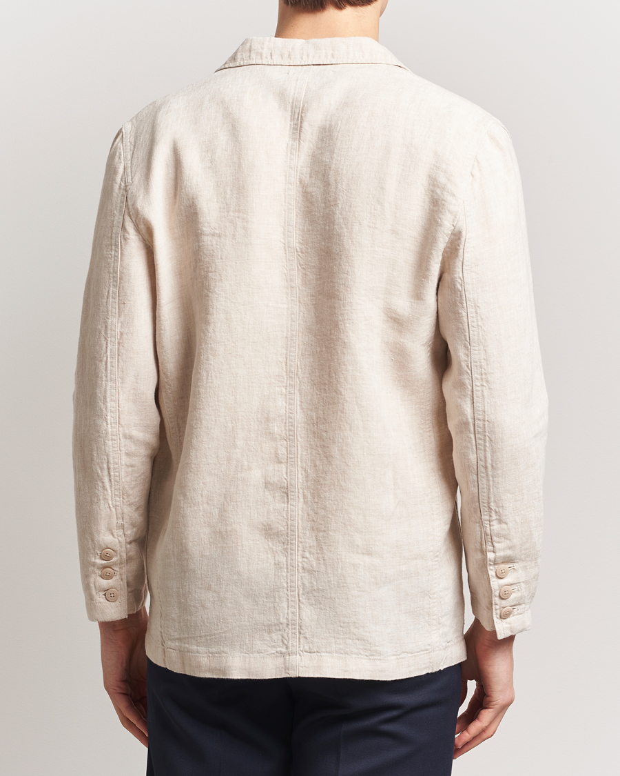 Herre | Blazere & jakker | KnowledgeCotton Apparel | Linen Blazer Light Feather Grey