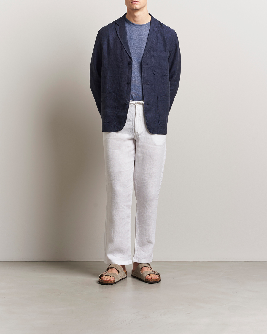 Herre | Blazere & jakker | KnowledgeCotton Apparel | Linen Blazer Total Eclipse