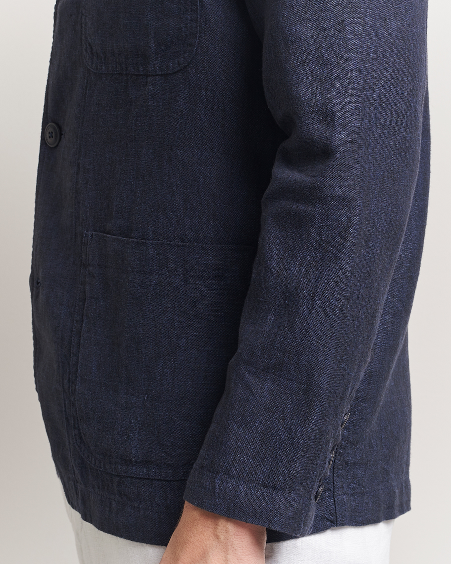 Herre | Blazere & jakker | KnowledgeCotton Apparel | Linen Blazer Total Eclipse
