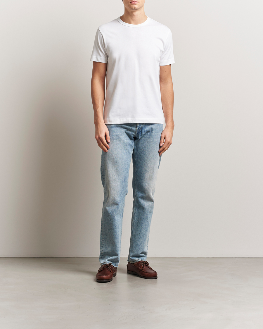 Herre | T-Shirts | Sunspel | Single Jersey Supima Cotton T-Shirt White