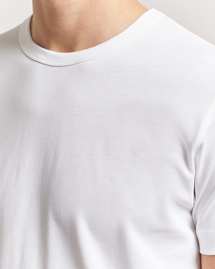 Herre | T-Shirts | Sunspel | Single Jersey Supima Cotton T-Shirt White