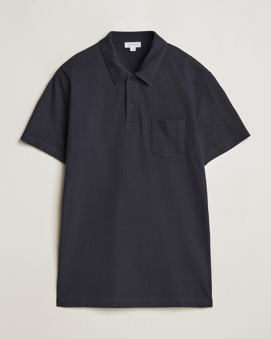 Herre | Polotrøjer | Sunspel | Riviera Polo Shirt Midnight Navy