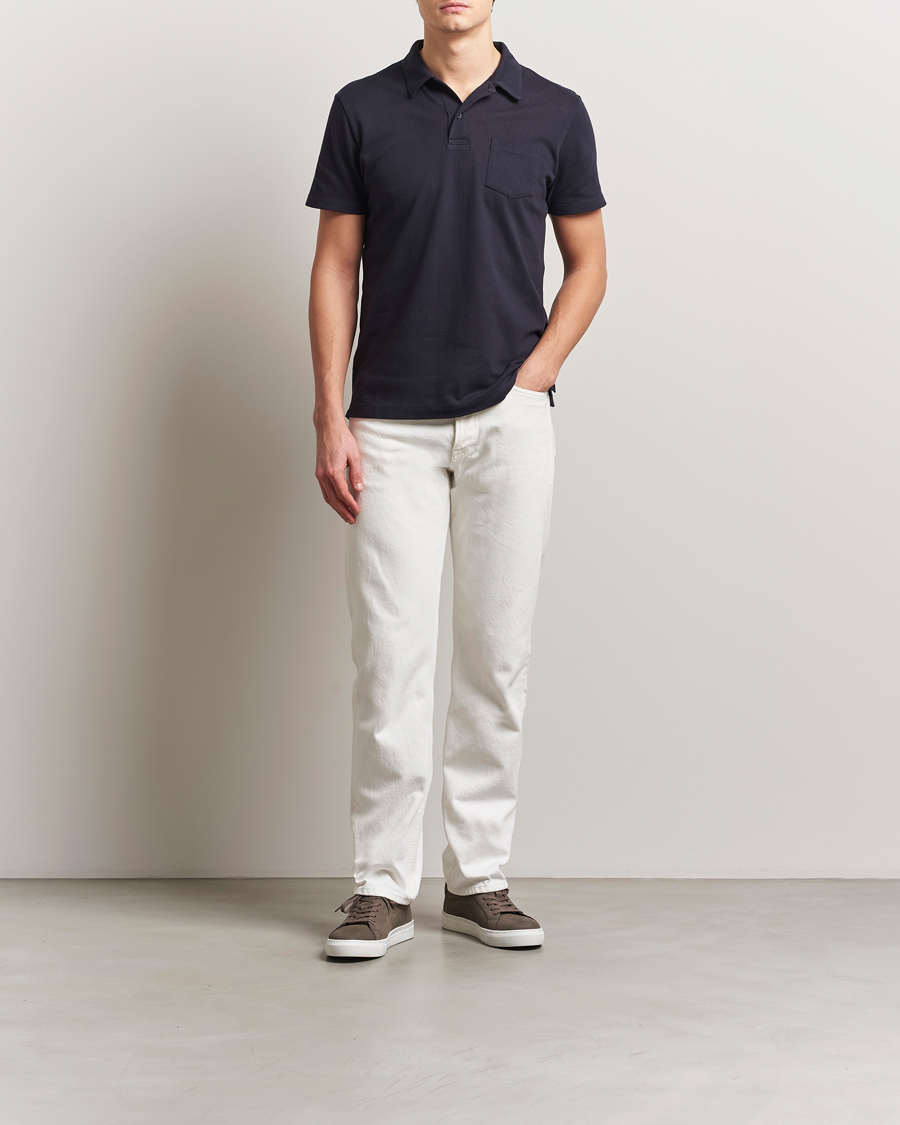 Herre | Polotrøjer | Sunspel | Riviera Polo Shirt Midnight Navy