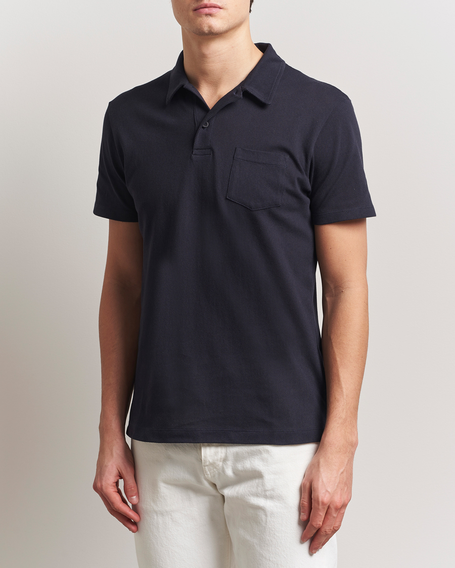 Herre | Polotrøjer | Sunspel | Riviera Polo Shirt Midnight Navy