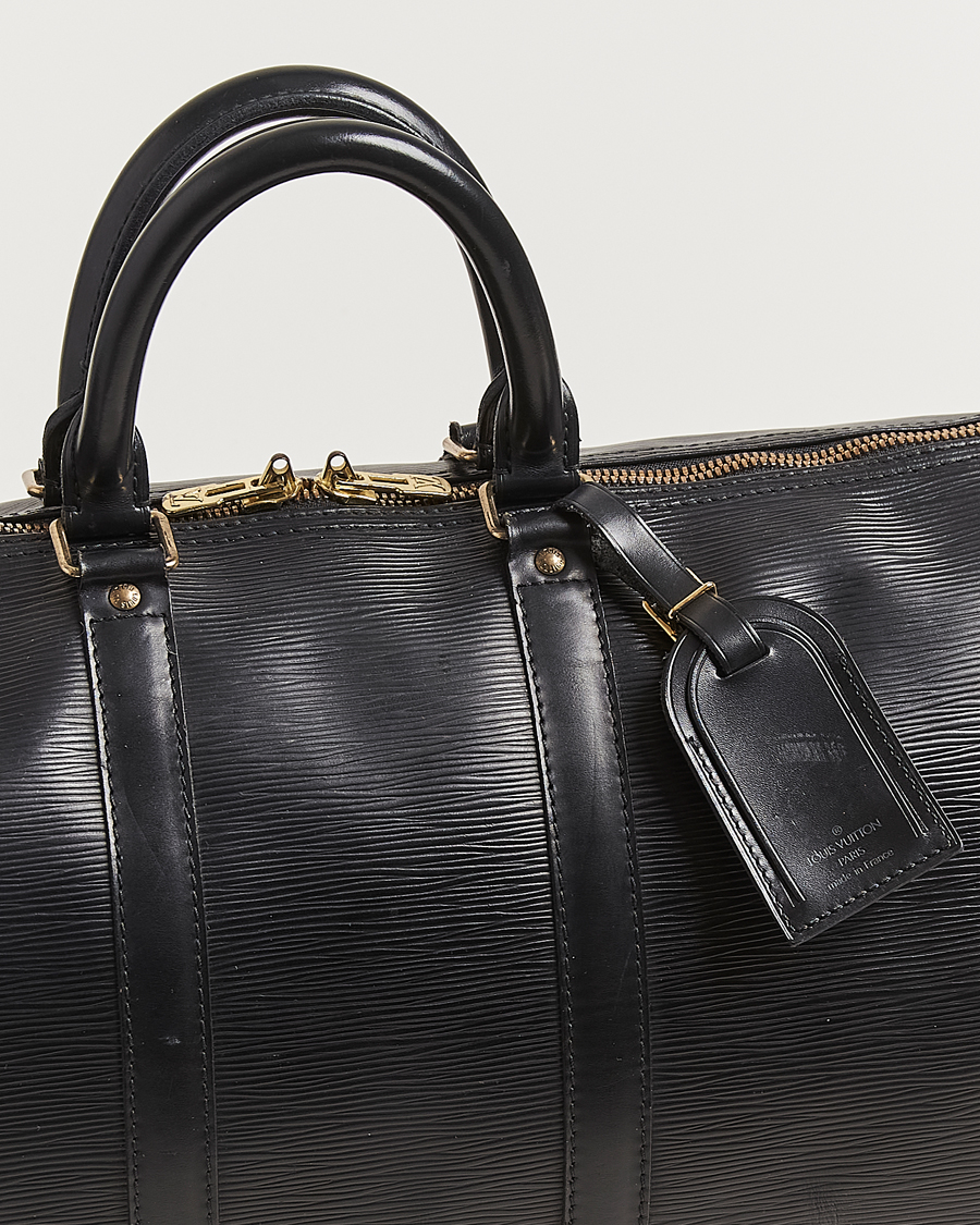 Herre | Louis Vuitton Pre-Owned Keepall 45 Epi Leather Bag Black | Louis Vuitton Pre-Owned | Keepall 45 Epi Leather Bag Black