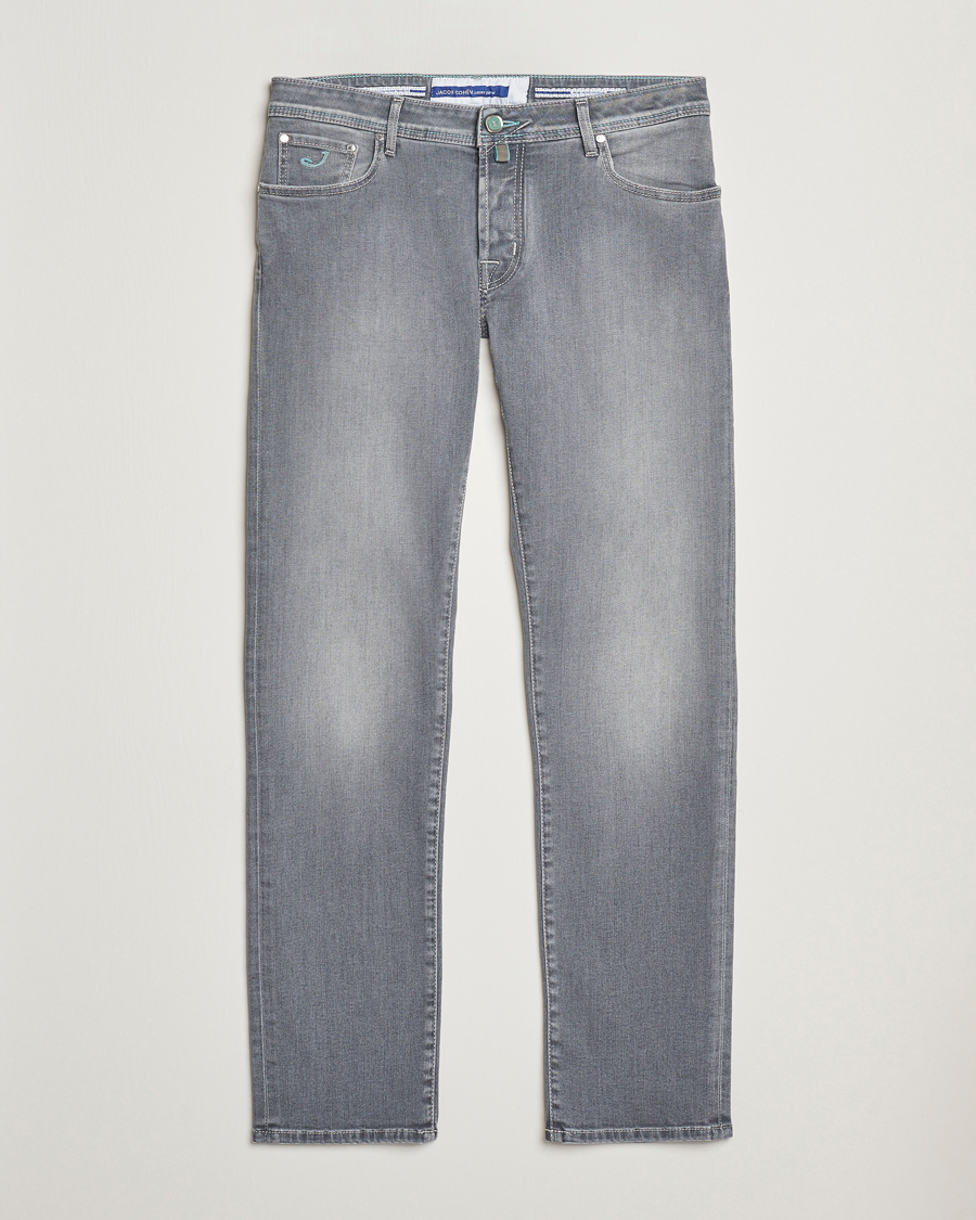 Herre | Jeans | Jacob Cohën | Nick Slim Fit Stretch Jeans Light Grey