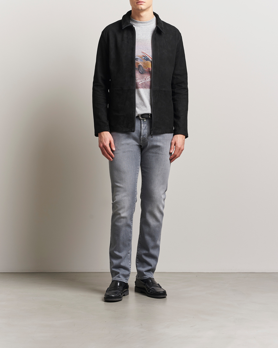 Herre | Jeans | Jacob Cohën | Nick Slim Fit Stretch Jeans Light Grey