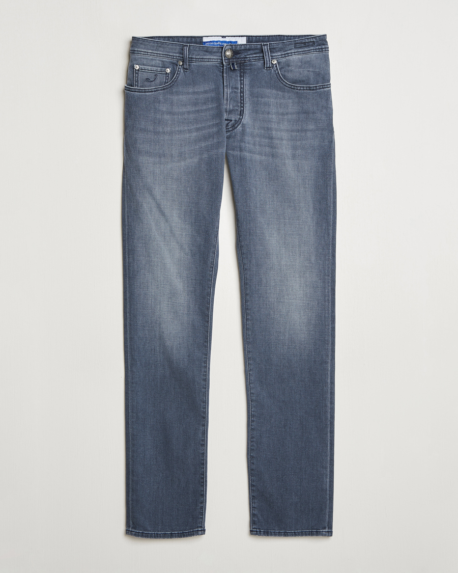 Herre | Jeans | Jacob Cohën | Bard Slim Fit Stretch Jeans Mid Grey