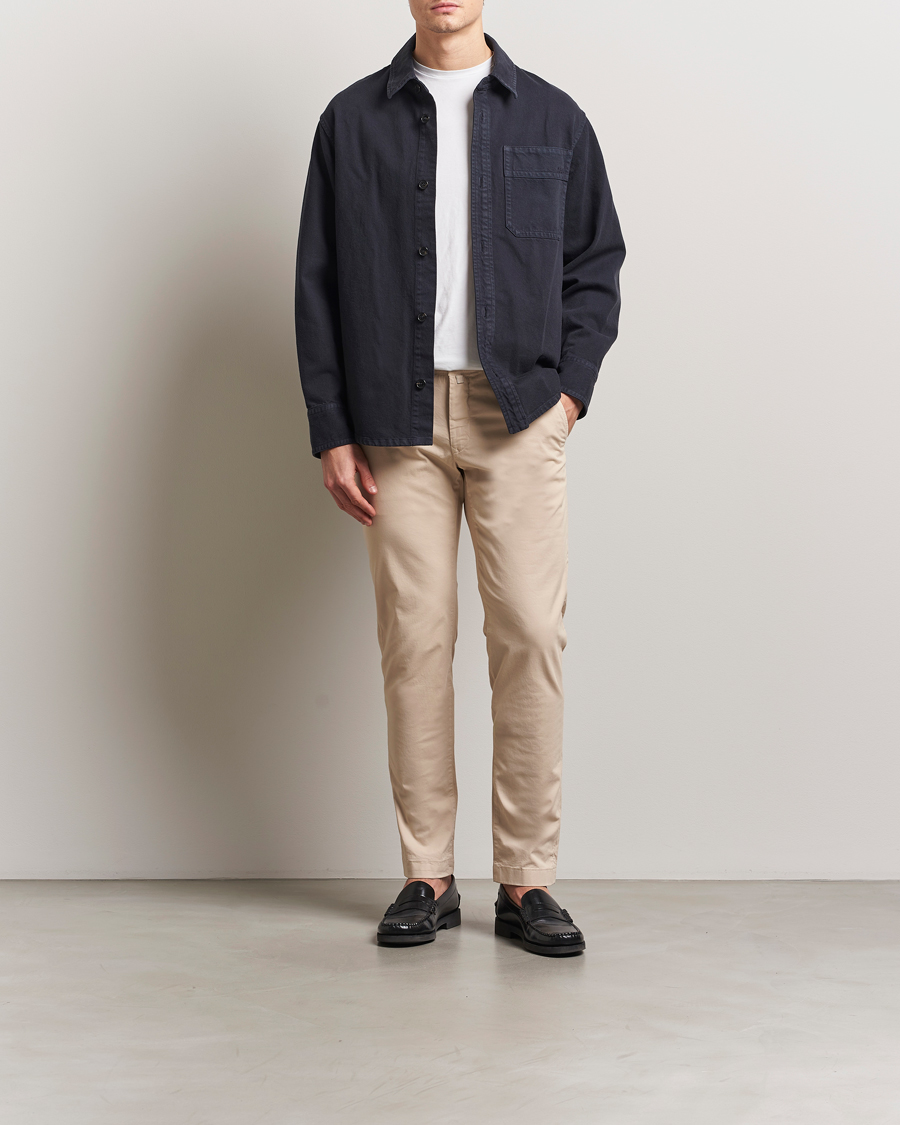 Herre | Bukser | Jacob Cohën | Bobby Cotton Gabardine Chinos Beige
