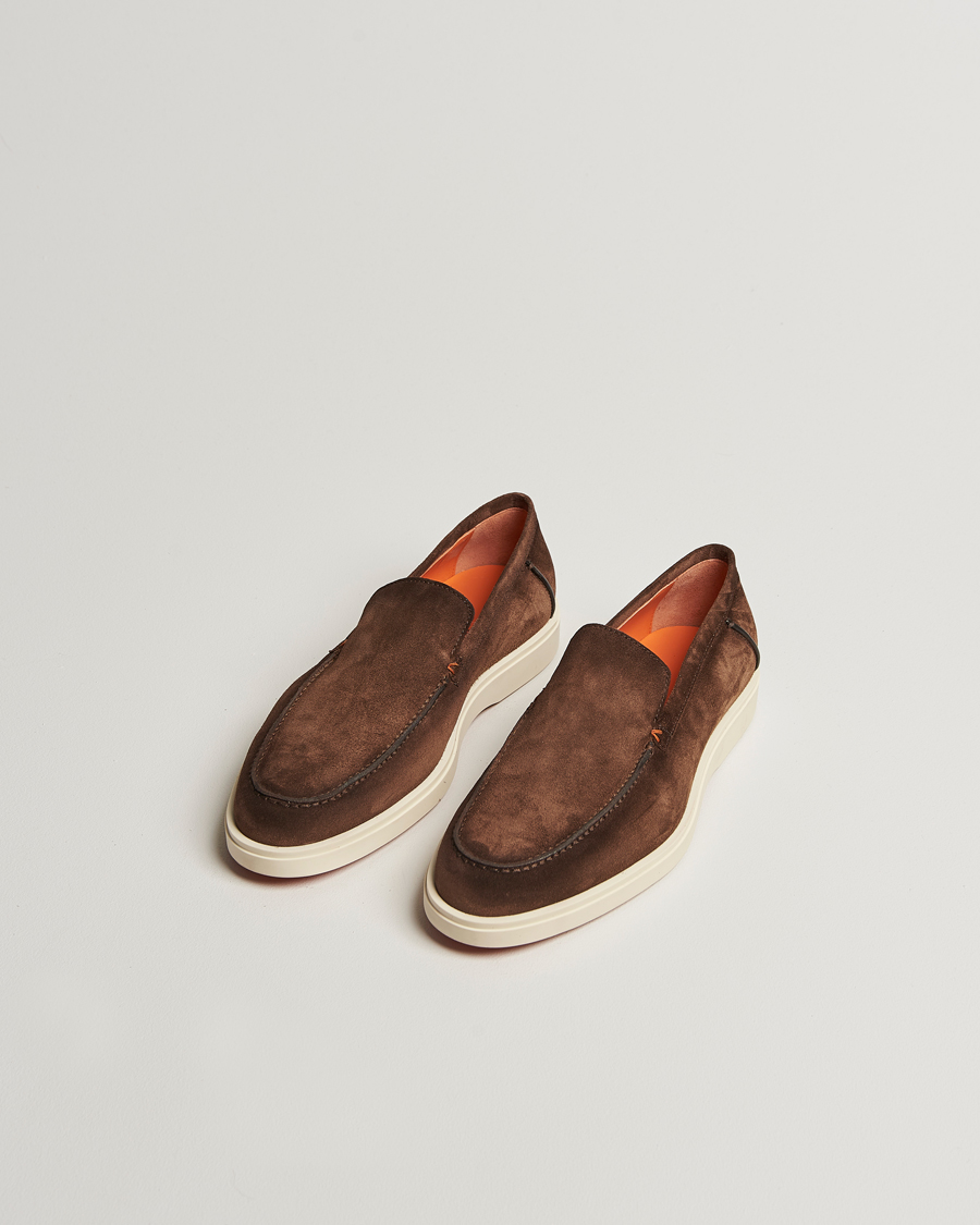 Herre | Loafers | Santoni | Detroit Loafer Brown Suede