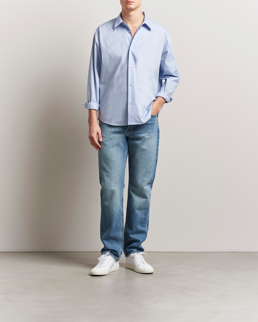 Herre | Skjorter | FRAME | Relaxed Cotton Shirt Light Blue