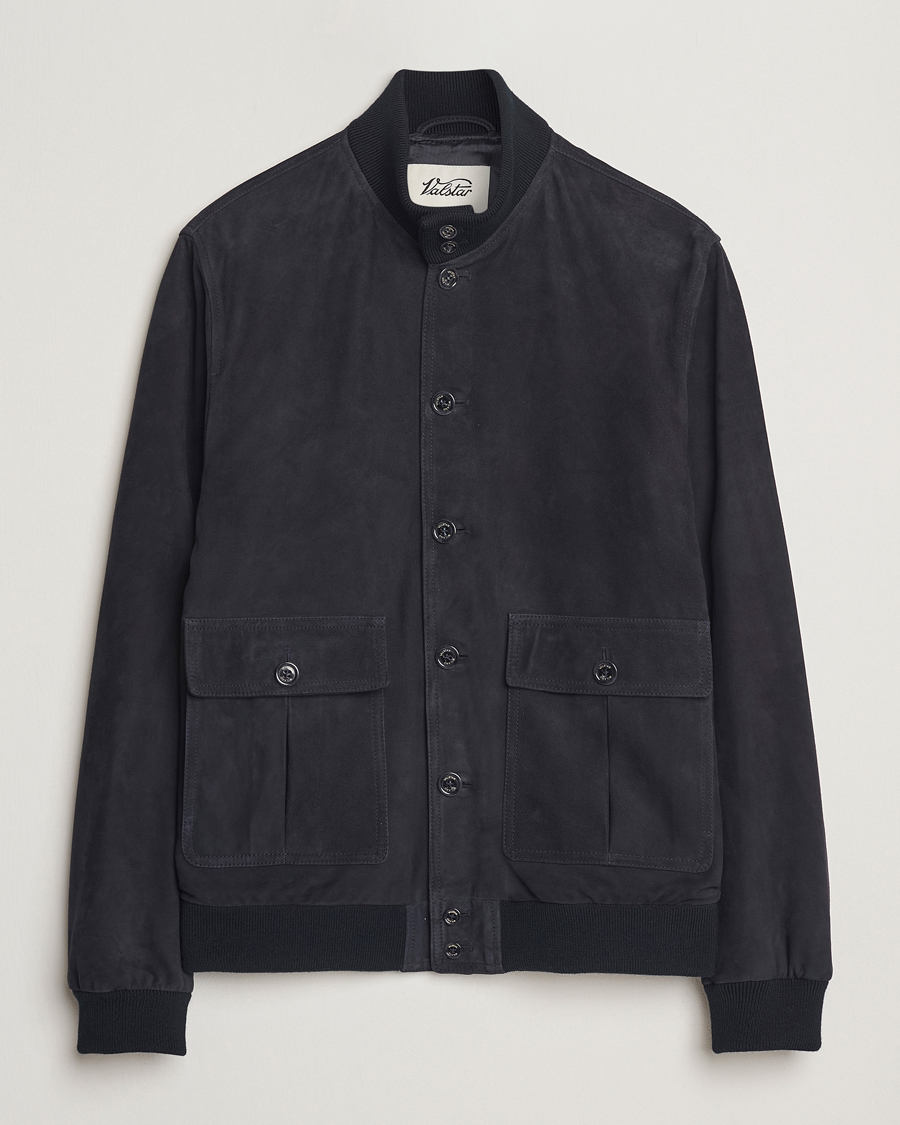 Herre | Jakker | Valstar | Valstarino Suede Jacket Navy