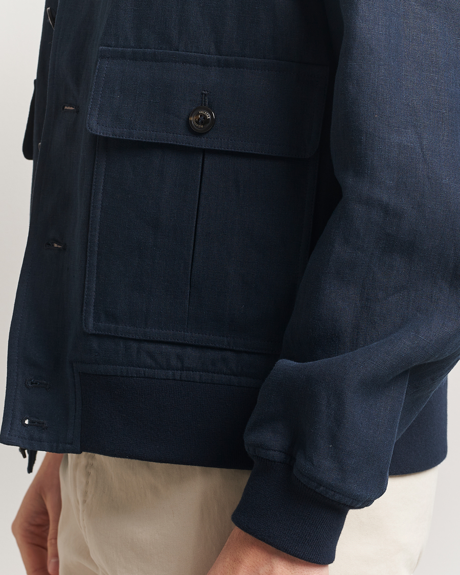 Herre | Jakker | Valstar | Valstarino Linen Jacket Navy