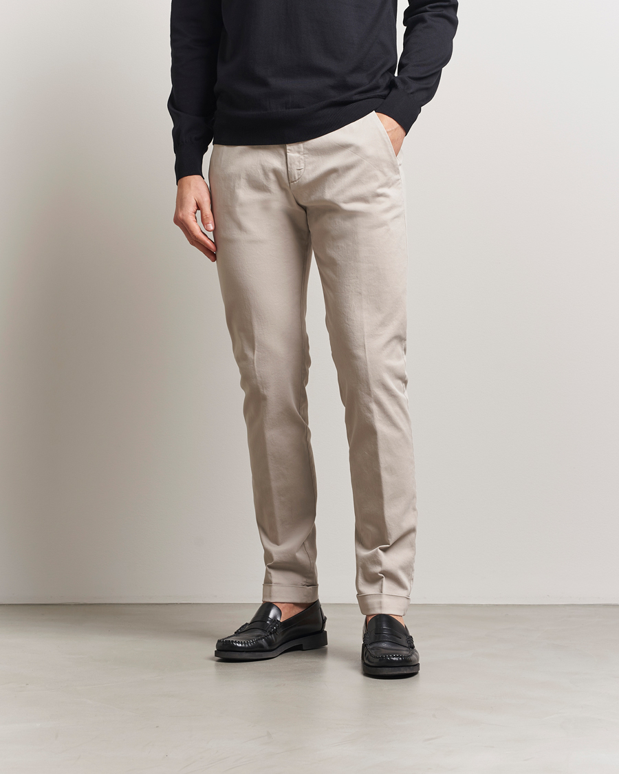 Herre | Bukser | Briglia 1949 | Slim Fit Cotton Stretch Chino Beige