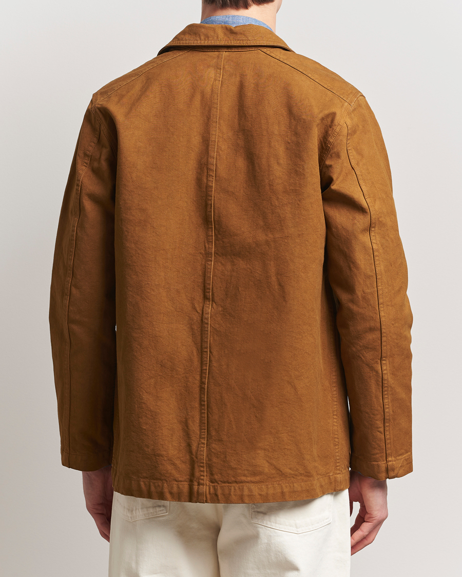 Herre | Jakker | Drake's | Duck Cotton Canvas Chore Jacket Tobacco
