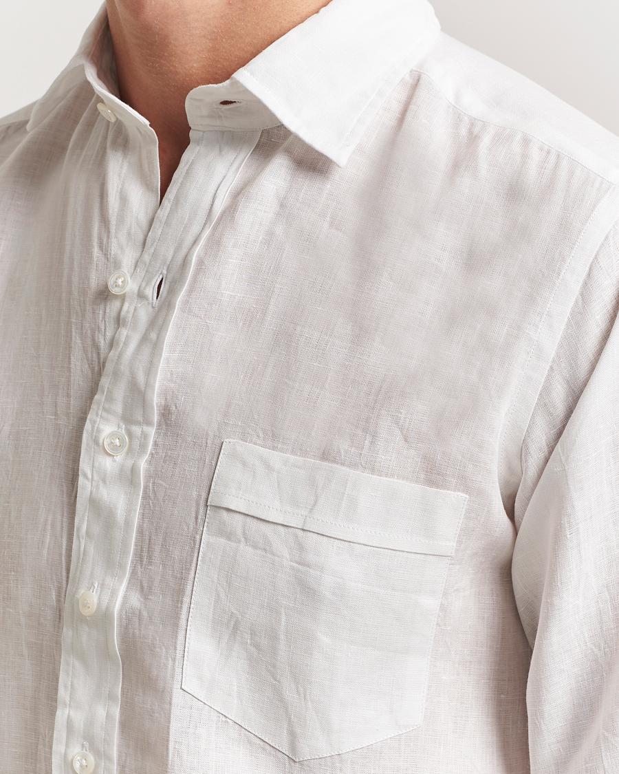 Herre | Skjorter | Drake's | Linen Summer Shirt Ecru