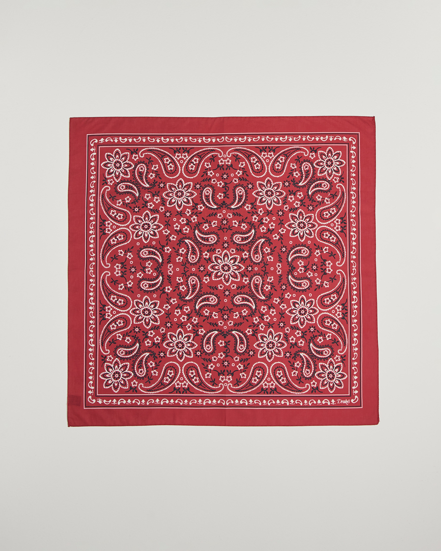 Herre | Tørklæde | Drake's | Drake'sClassic Paisley BandanaRed