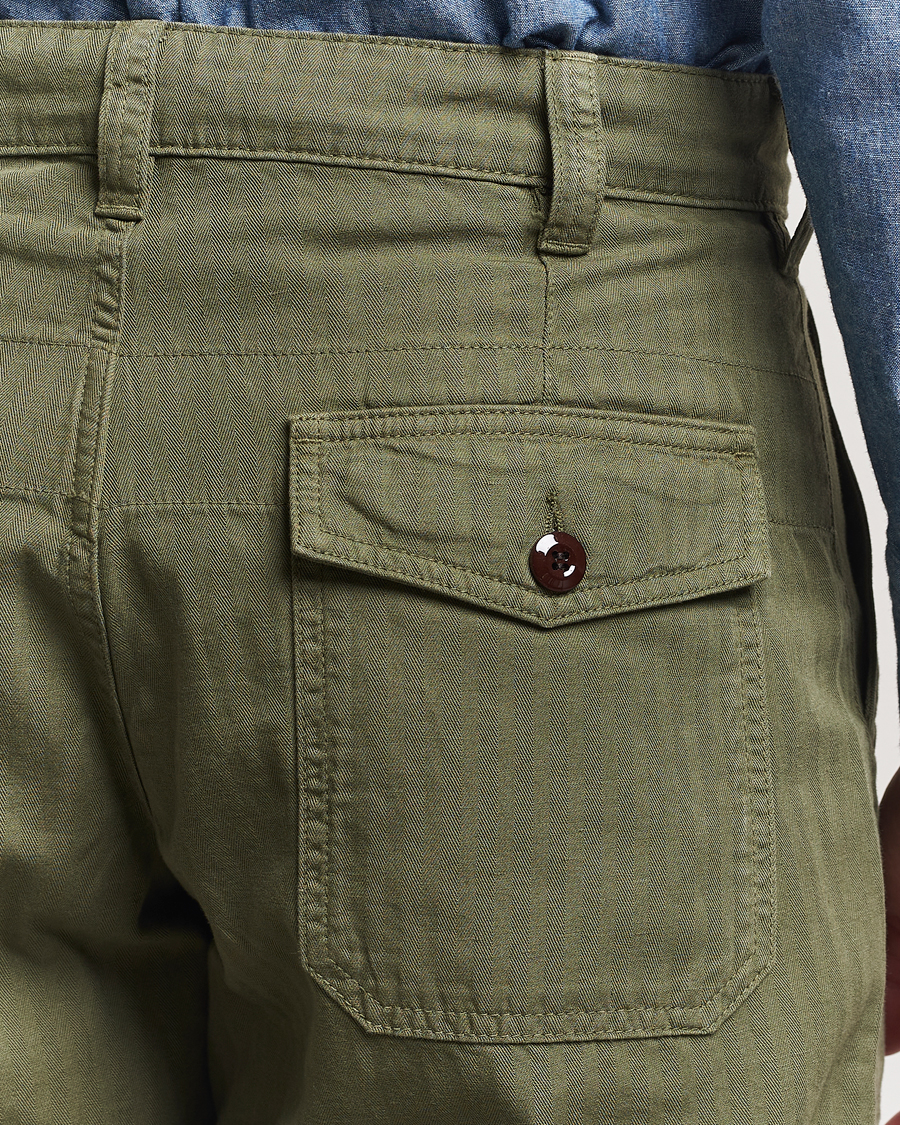 Herre | Bukser | Drake's | Fatigue Cotton Trousers Olive