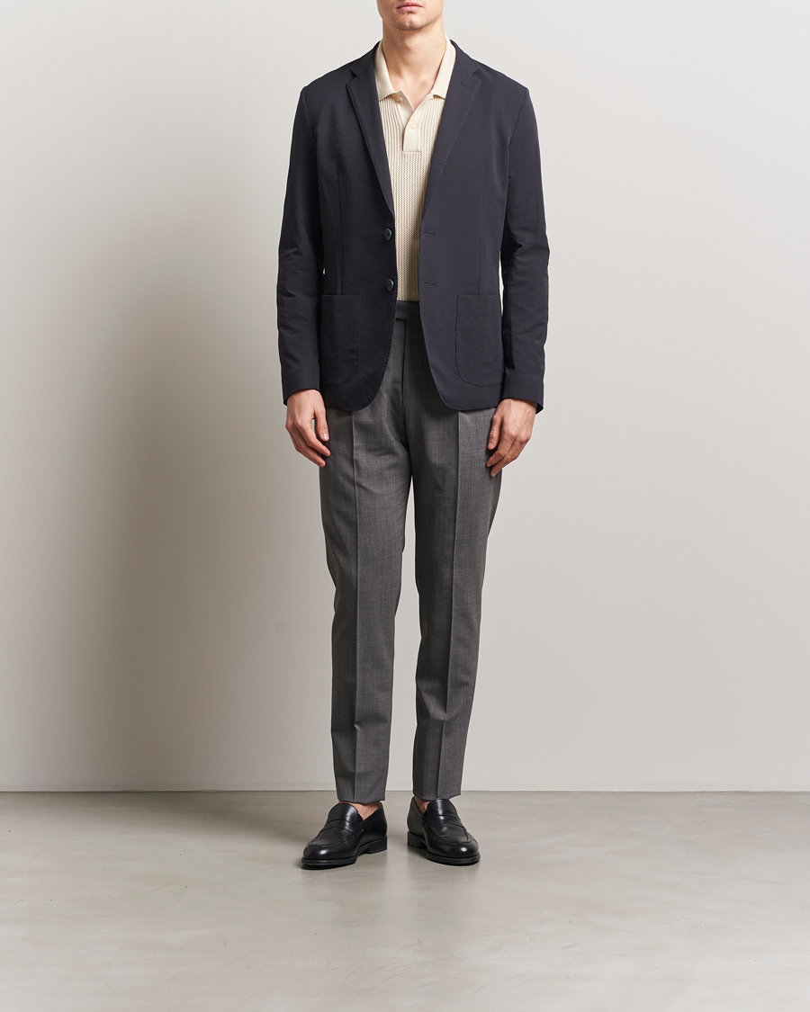 Herre | Blazere & jakker | Herno | Seersucker Blazer Navy