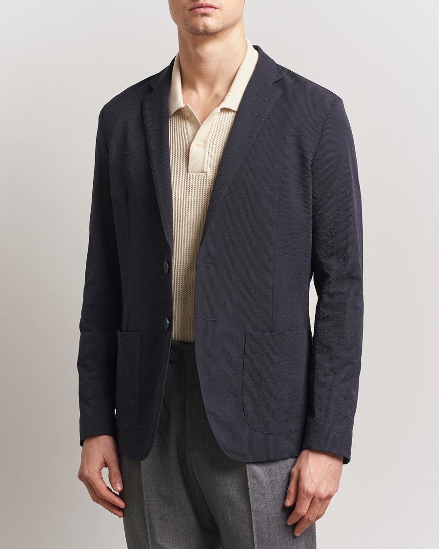 Herre | Blazere & jakker | Herno | Seersucker Blazer Navy