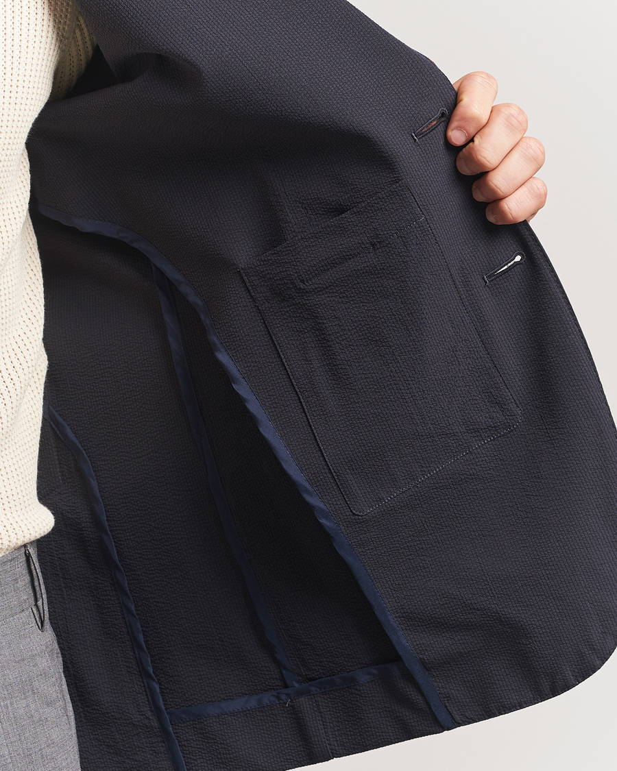 Herre | Blazere & jakker | Herno | Seersucker Blazer Navy