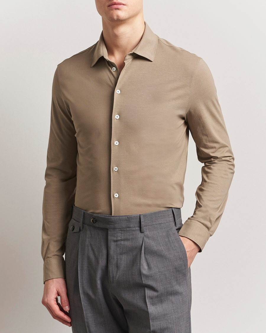 Herre | Skjorter | Herno | Cotton Crepe Shirt Olive