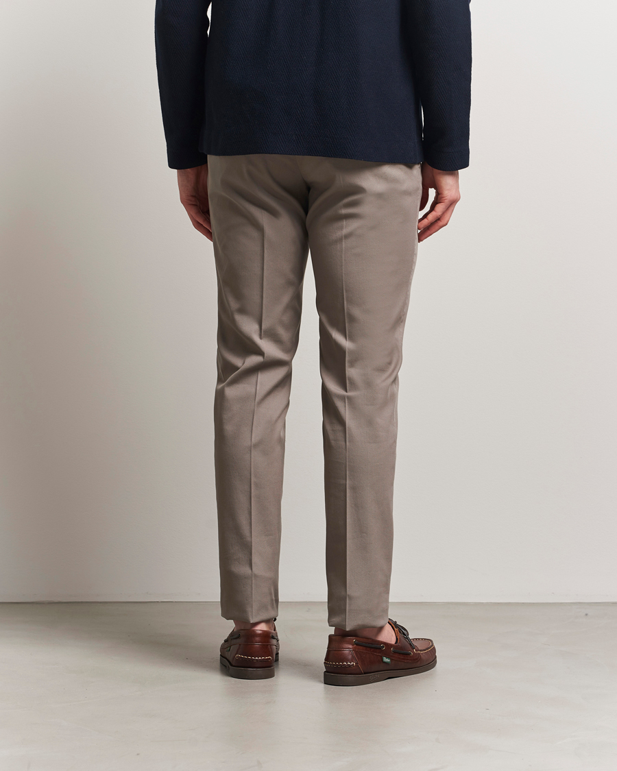 Herre | Bukser | Incotex | Slim Fit Micro Structure Cotton Chinos Brown
