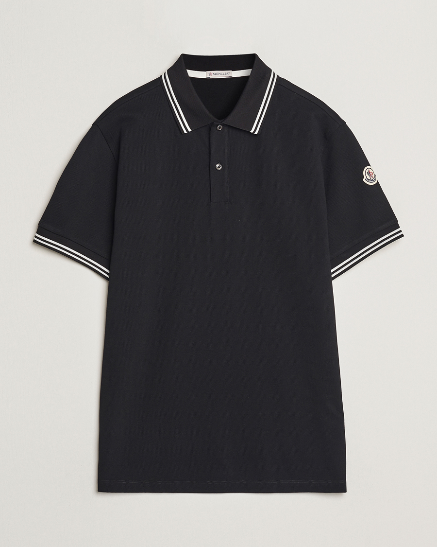 Herre | Polotrøjer | Moncler | Contrast Rib Polo Black