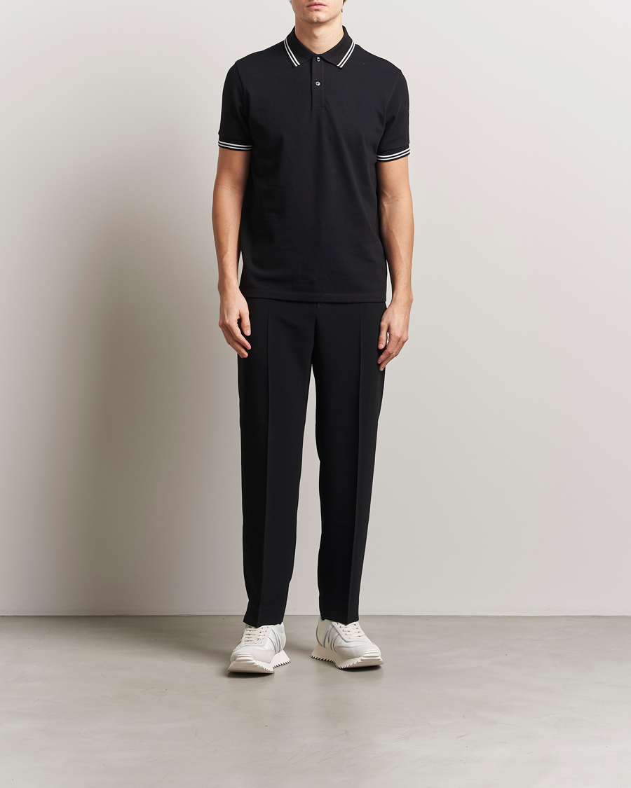 Herre | Polotrøjer | Moncler | Contrast Rib Polo Black