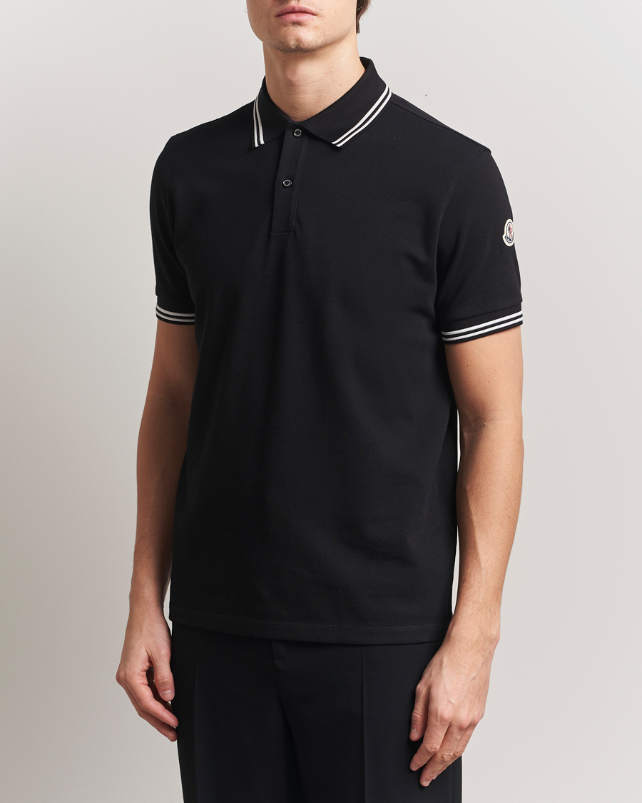 Herre | Polotrøjer | Moncler | Contrast Rib Polo Black