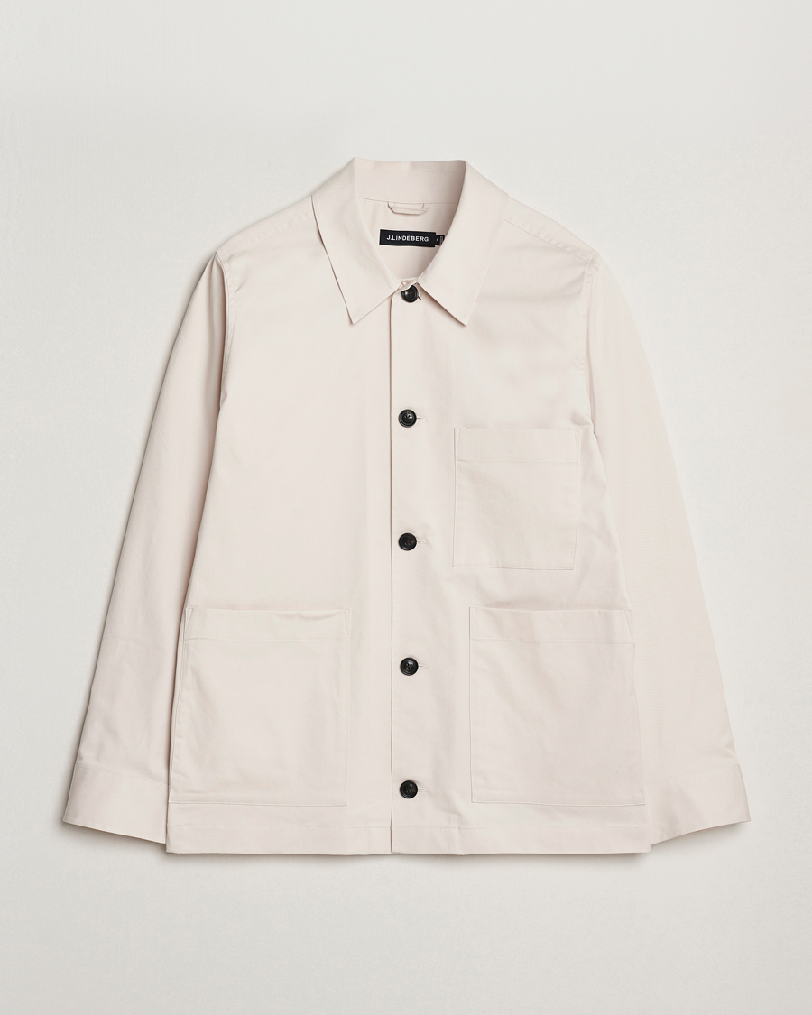Herre | Skjorter | J.Lindeberg | Easton Cotton Overshirt Moonbeam