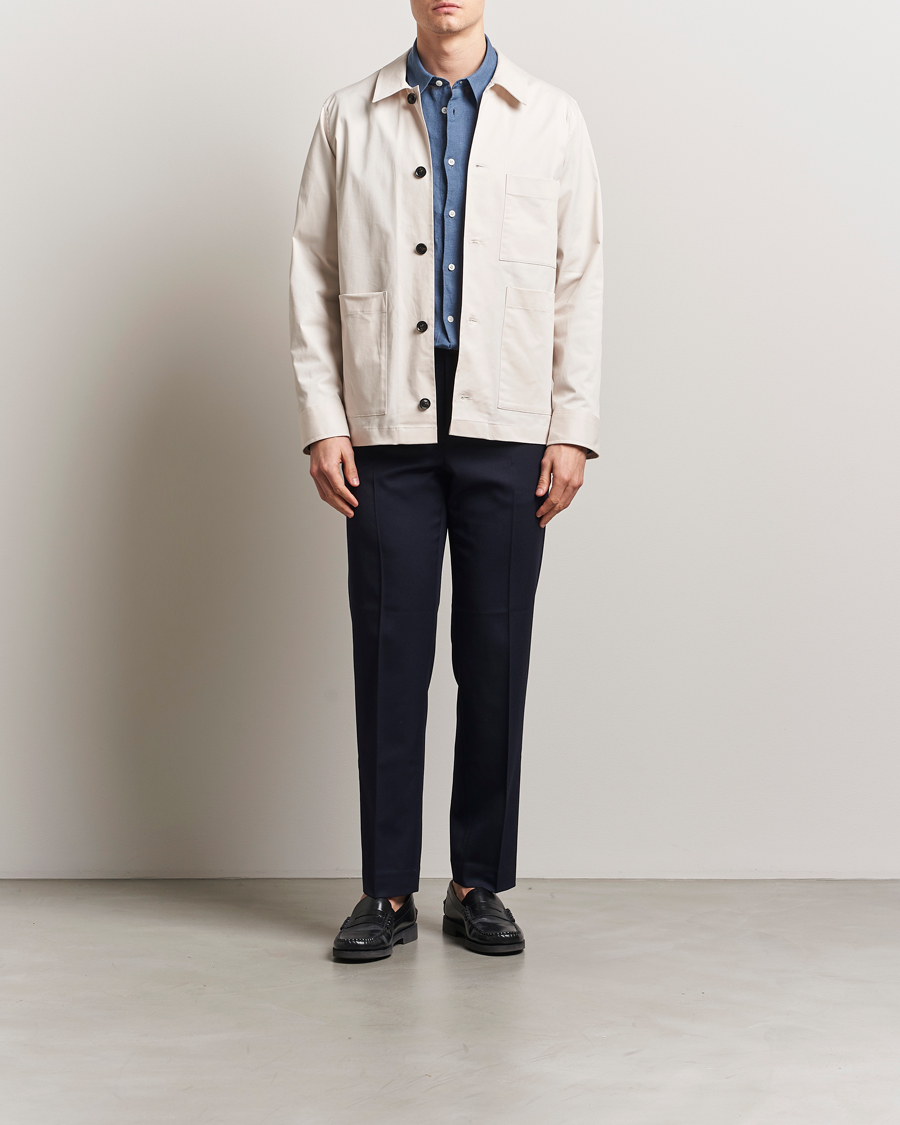 Herre | Skjorter | J.Lindeberg | Easton Cotton Overshirt Moonbeam