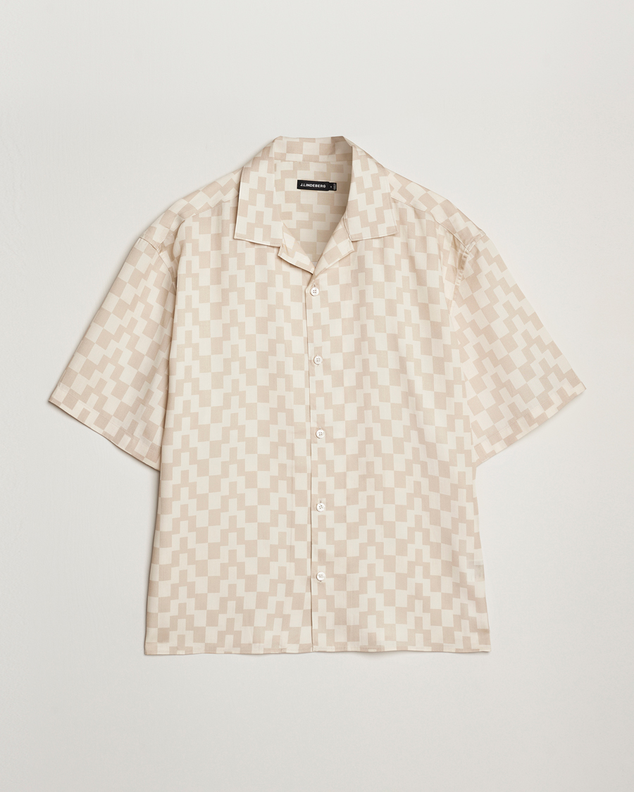 Herre | Skjorter | J.Lindeberg | Ellis Stack Bridge Print Shirt Moonbeam