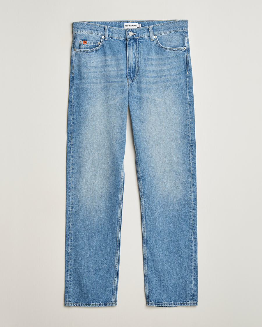 Herre | Jeans | J.Lindeberg | Cody Washed Reg Jeans Light Blue