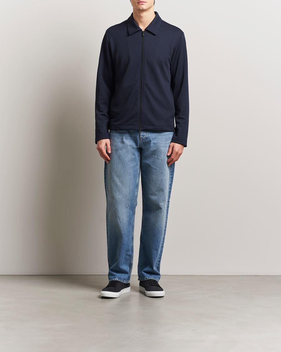 Herre | Trøjer | J.Lindeberg | Lansa Jersey Zip Jacket Navy