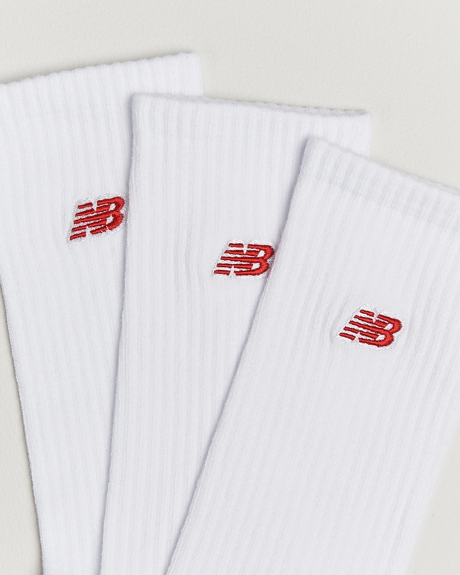 Herre | Undertøj | New Balance | 3-Pack Patch Logo Socks White