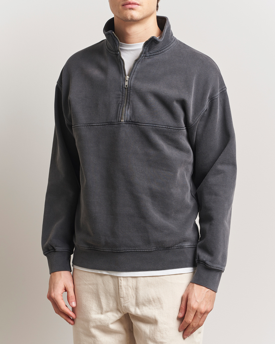 Herre | Trøjer | Colorful Standard | Classic Organic Half-Zip Faded Black