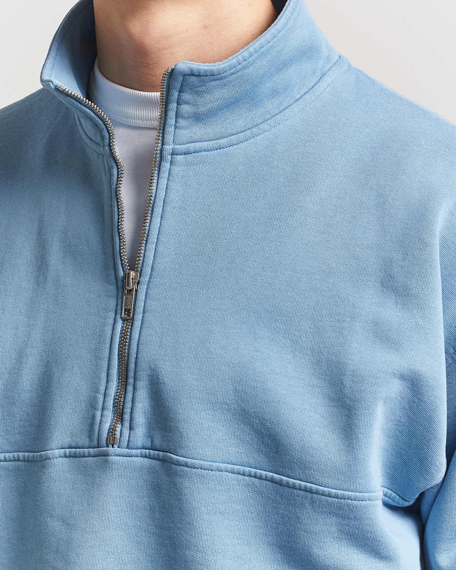 Herre | Trøjer | Colorful Standard | Classic Organic Half-Zip Seaside Blue