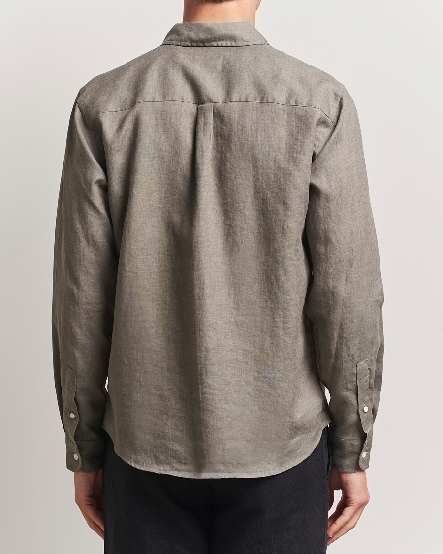 Herre | Skjorter | Colorful Standard | Garment Dyed Linen Shirt Dusty Olive